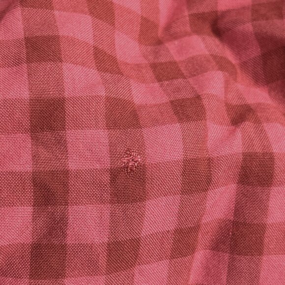 Free People Half Moon Gingham Check Shirt Blouse - Picture 4 of 4